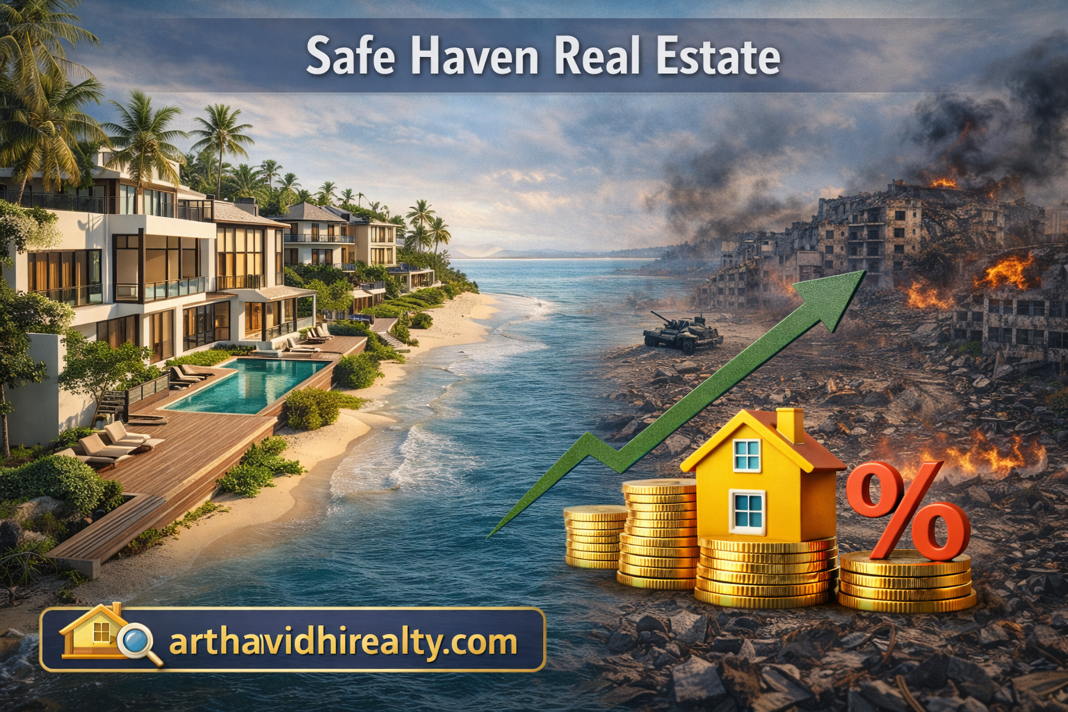 Beachfront luxury amidst urban chaos